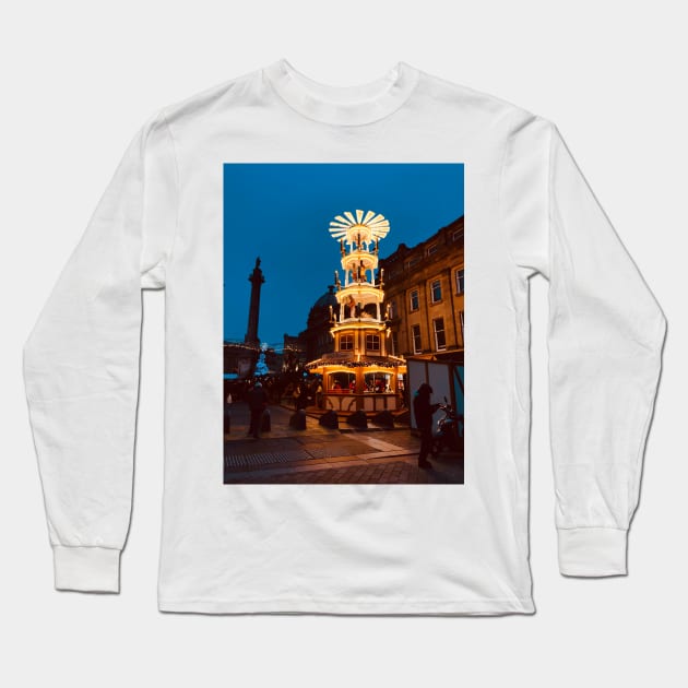 Newcastle Christmas Market photograph Long Sleeve T-Shirt by mywanderings